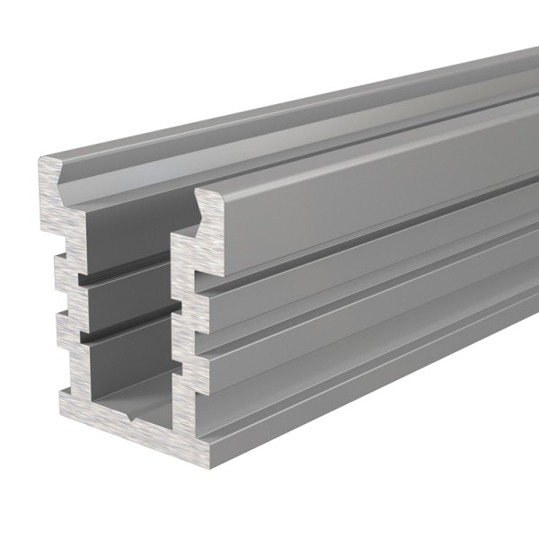 Reprofil, IP-Profil, U-hoch, befahrbar EU-01-12 für LED Stripes bis 13,3 mm, Silber-matt, 1000 mm