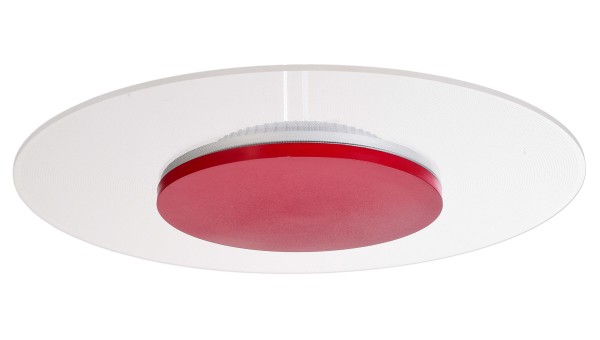 Deko-Light Deckenaufbauleuchte, Zaniah 18W, Cover Rubin Rot, Aluminium, Weiß, Warmweiß, 120°, 18W