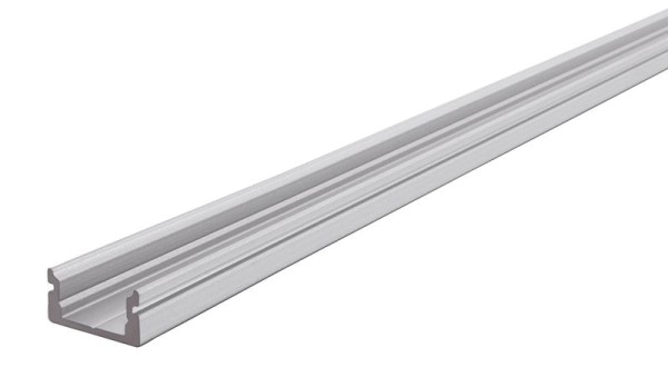 Reprofil Profil, U-Profil flach AU-01-08, Aluminium, Silber-matt eloxiert, 3000mm