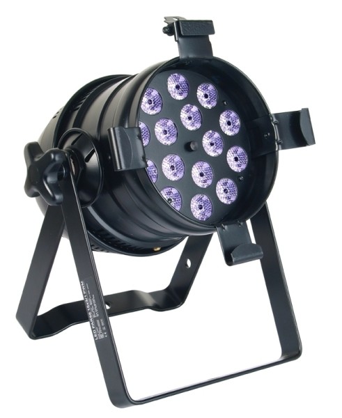 PAR 56 floor PWM schwarz, 15x 3W LED RGB