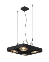 AIXLIGHT R2 SQUARE, Pendelleuchte, vierflammig, QR111, quadratisch, schwarz, L/B/H 40/36/5 cm AIXLIGHT R2 SQUARE, Pendelleuchte, vierflammig, QR111, quadratisch, schwarz, L/B/H 40/36/5 cm