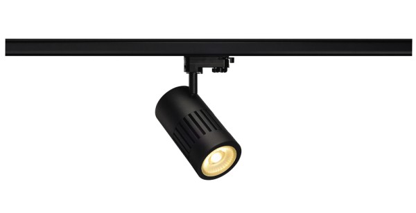 STRUCTEC, Spot für Hochvolt-Stromschiene 3Phasen, LED, 3000K, rund, schwarz, 60°, 24W