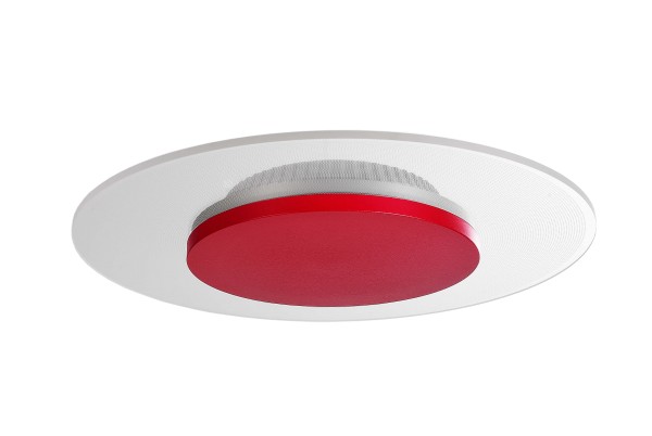 Deko-Light Deckenaufbauleuchte, Zaniah 12W, Cover Rubin Rot, Aluminium, Weiß, Warmweiß, 120°, 12W