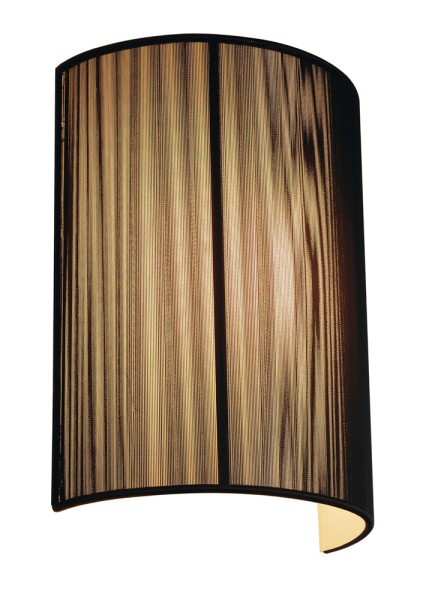 LASSON WL-3, Wandleuchte, TC-(D,H,T,Q)SE, Schirm schwarz, L/B/H 23/11,5/30 cm, max. 40W