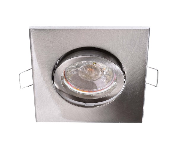 Deko-Light Deckeneinbauring, Alioth 2 eckig, Aluminium Druckguss, Silber, 50W, 12V, 90x90mm