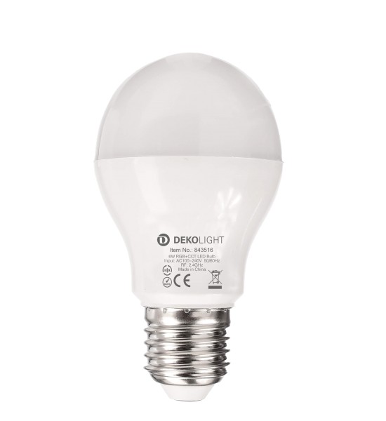 Deko-Light Leuchtmittel, RF-smart, E27, 230 V/AC, DIM, 2700-6500 K, 220°, Kunststoff, Weiß, 6W