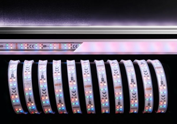 Deko-Light Flexibler LED Stripe, 3528-2x72-12V-RGB+3000K-5m-Silikon, Kupfer, Weiß, RGB + Warmweiß