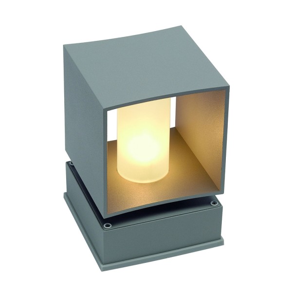 SQUARE TURN FLOOR, eckig, silbergrau, G9, max. 42W