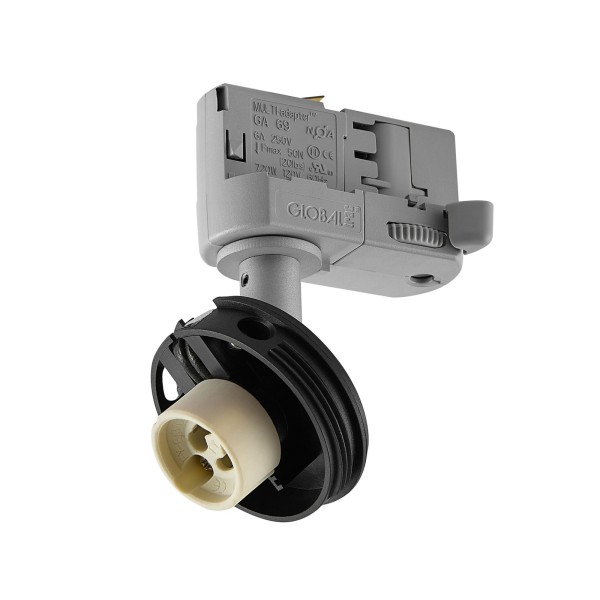 Deko-Light 3-Phasen-Spot, Can Base, 1x max. 7,5 W GU10, Silber, Aluminium, Silber, 7W, 230V