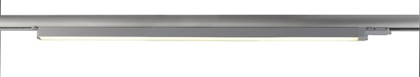 Deko-Light Schienensystem 3-Phasen 230V, Linear 60, Aluminium, silberfarben mattiert, Warmweiß, 110°