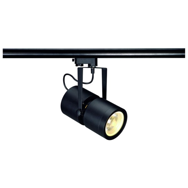 EURO SPOT G12, 60°, mattschwarz, 70W, inkl. 3P.-Adapter