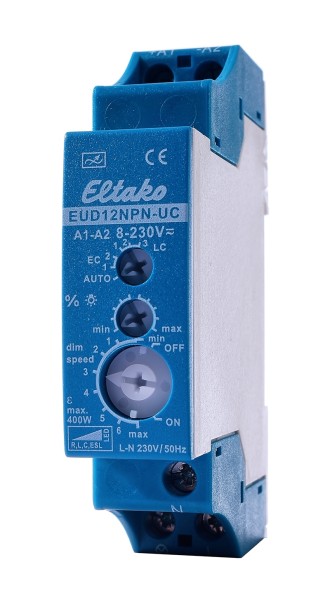 Controller, Eltako Dimmer Universal 400W EUD12NPN-UC, Blau, 230V, 90x70mm