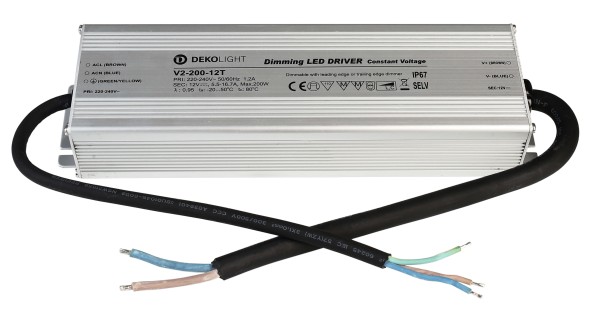 Deko-Light Netzgerät, IP, DIM, CV, V2-200-12T, Aluminium, Silber, 200W, 12V, 5500mA, 249x72mm