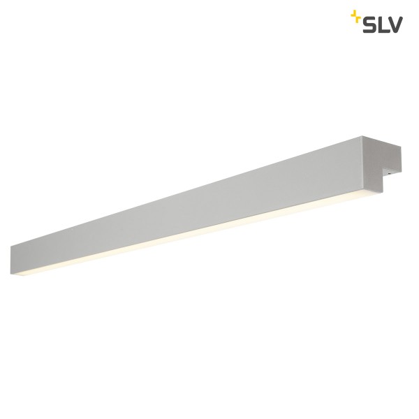 L-LINE 120, Wand- und Deckenleuchte, LED, 3000K, IP44, silber, L/B/H 118/7/7 cm, 3000lm, 2x12,9W