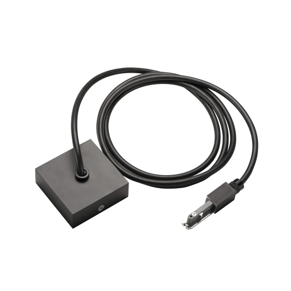 EINSPEISER, für D-TRACK Hochvolt-Stromschiene 2Phasen, schwarz, mit 2m Kabel und Gehäuse