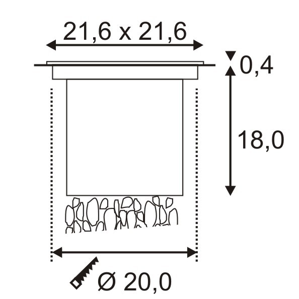 DASAR MODUL LED, Outdoor Bodeneinbauleuchte, IP67, eckig, edelstahl