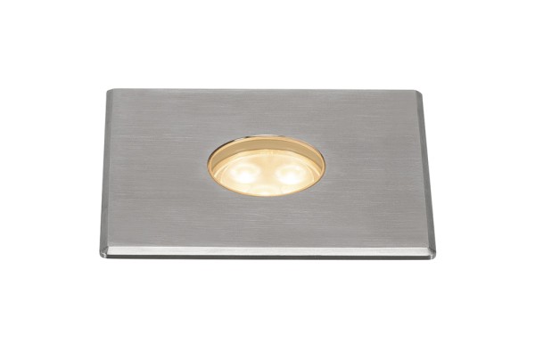 DASAR 100 PREMIUM, Outdoor Bodeneinbauleuchte, LED, 3000K, IP67, eckig, Blende edelstahl, 60°, 3,8W