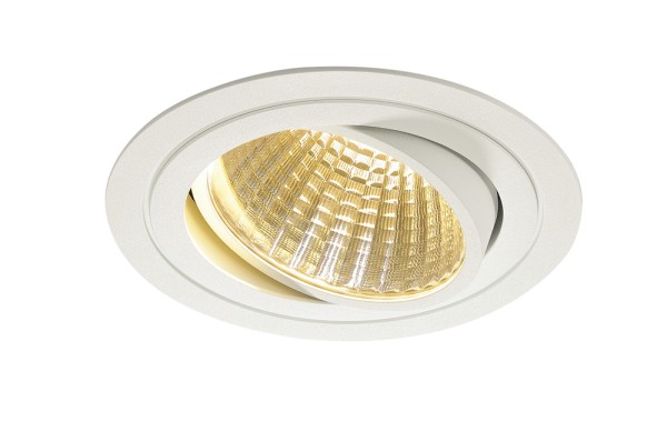 NEW TRIA 1 SET, Einbauleuchte, einflammig, LED, 2700K, rund, weiß, 30°, 29W, inkl. Treiber