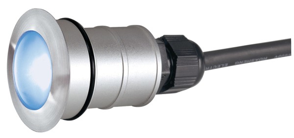 POWER TRAIL-LITE 42, Outdoor Bodeneinbauleuchte, LED, blau, IP67, rund, edelstahl 316