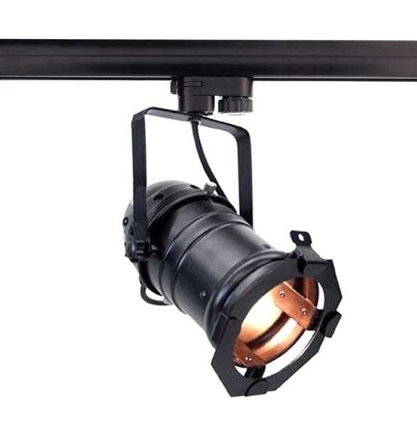 Leddoo Schienensystem 3-Phasen 230V, Studio PAR 30, Aluminium, schwarz, 75W, 230V, 230x140mm