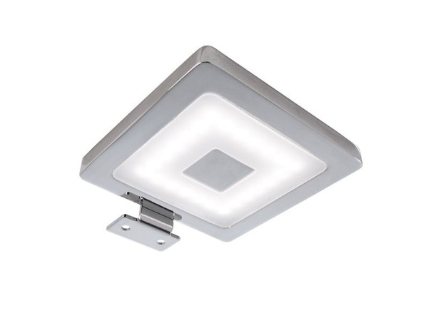 Deko-Light Möbelaufbauleuchte, Spiegel Eckig, Aluminium, silberfarben Chrom, Neutralweiß, 120°, 4W