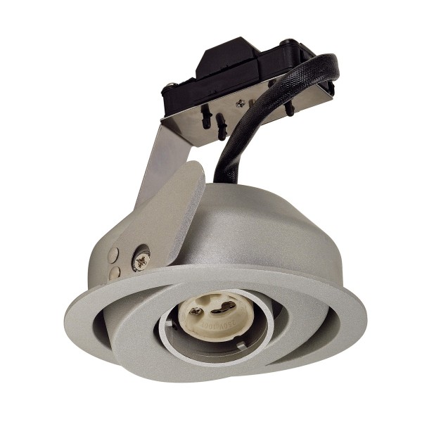 TWISTER, Einbauleuchte, QPAR111, rund, silbergrau, max. 75W