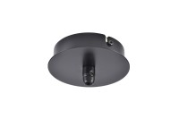 DECKENROSETTE FITU, 1er Rosette, rund, schwarz, inkl. Zugentlastung DECKENROSETTE FITU, 1er Rosette, rund, schwarz, inkl. Zugentlastung