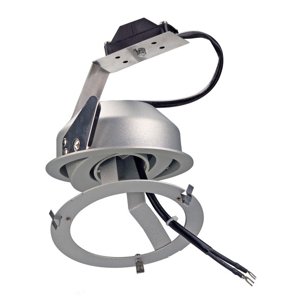 TWISTER, Einbauleuchte, QR-LP111, rund, silbergrau, max. 75W