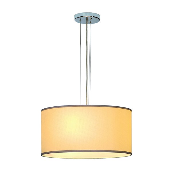 SOPRANA Pendelleuchte, PD-2, rund, cremeweisses Textil, 3xE27, max. 3x60W