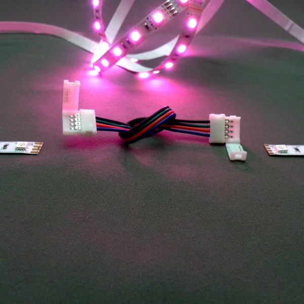 Flex-Verbinder/Einspeiser für RGB LED Strips 5050 10mm