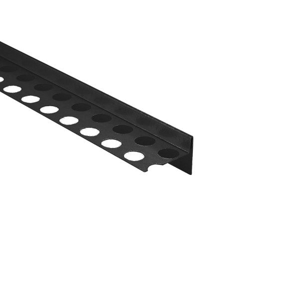Deko-Light Profil, Combo Anschlussprofil für den Innenputz schwarz, 2,5 m, Aluminium, Schwarz