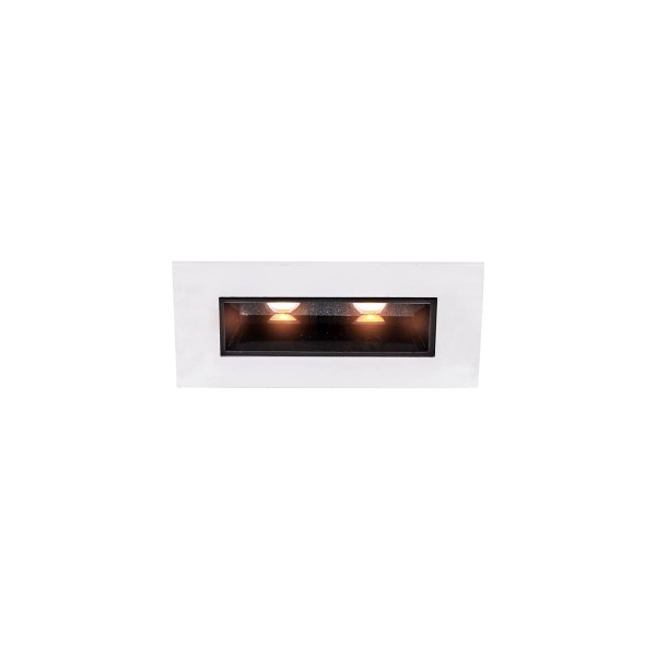 MILANDO DL, LED Indoor Deckeneinbauleuchte, schwarz/weiß, 3000K, 330lm