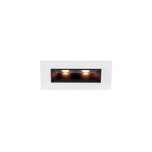 MILANDO DL, LED Indoor Deckeneinbauleuchte, schwarz/weiß, 3000K, 330lm