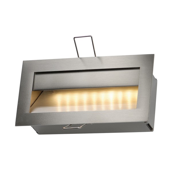 DOWNUNDER RCL 101, Einbauleuchte, LED, 3000K, eckig, edelstahl gebürstet,  2W, inkl. Clipfedern