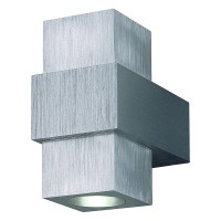 AIDAN UP-DOWN Wandleuchte, alu brushed, 2x1W LED, 4000K AIDAN UP-DOWN Wandleuchte, alu brushed, 2x1W LED, 4000K