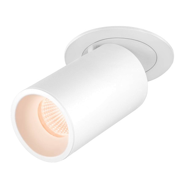 NUMINOS PROJECTOR M Deckeneinbauleuchte, 2700 K, 55°, zylindrisch, weiß / weiß