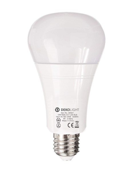 Deko-Light Leuchtmittel, RF-smart, E27, DIM, 2700-6500 K, 220°, Kunststoff, Weiß, 220°, 12W, 230V