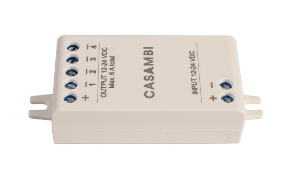 Casambi Controller, Bluetooth Controller CBU-PWM4, Kunststoff, Weiß, 72W, 12-24V, 0A, 73x30mm
