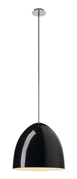 PARA CONE 40, Pendelleuchte, A60, rund, schwarz hochglänzend, Ø 40 cm, max. 60W