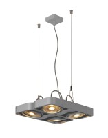 AIXLIGHT R2 SQUARE, Pendelleuchte, vierflammig, QR111, quadratisch, silbergrau, L/B/H 40/36/5 cm AIXLIGHT R2 SQUARE, Pendelleuchte, vierflammig, QR111, quadratisch, silbergrau, L/B/H 40/36/5 cm