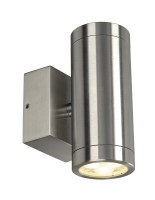 ASTINA STEEL, Outdoor Wandleuchte, LED, 3000K, IP 44, rund, edelstahl 316, up/down, 6W ASTINA STEEL, Outdoor Wandleuchte, LED, 3000K, IP 44, rund, edelstahl 316, up/down, 6W