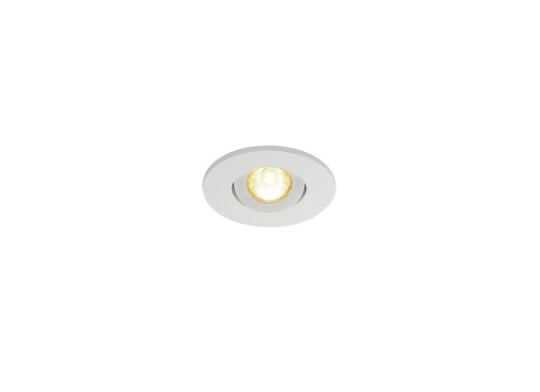 NEW TRIA MINI, Einbauleuchte, LED, 3000K, rund, weiß matt, 30°, inkl. Ministecker, Clipfedern